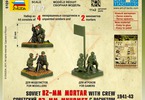 Zvezda figurky - sovětský 82mm minomet s vojáky (1:72)