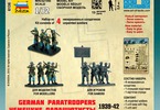 Zvezda figurky - němečtí výsadkáři (1:72)