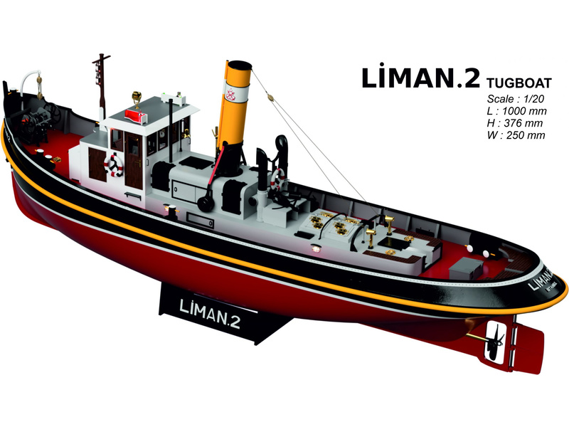 1:20 Liman 2 prístavný remorkér 1935 (stavebnica)