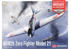 Academy Mitsubishi A6M2b Zero Fighter Modrel 21 "Bitva u Midway" (1:48)