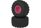 Arrma dBoots Chevron MT Tire Set, Glued, Pink