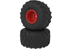 Arrma dBoots Chevron MT Tire Set, Glued, Red