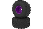 Arrma dBoots Chevron MT Tire Set, Glued, Purple
