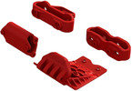 Arrma spodní lyžina, držák nárazníku, červené