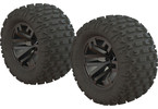 Arrma Wheel 2.8" MT Gun Metal, tire Dboots Fortress (2)