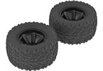 Arrma Copperhead MT Tire/Wheel Glued Black (2)