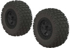 Arrma Fortress SC Tire Set Glued Black (2)