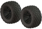 Arrma dBoots Fortress MT Tire Set Glued Blk (2)