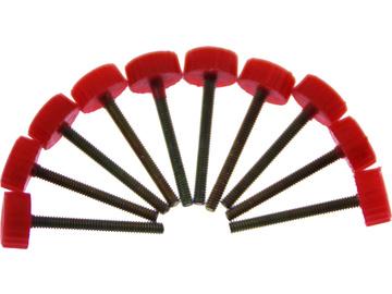 Šroub M2x19mm s plastovou hlavou červený (10) / A9007