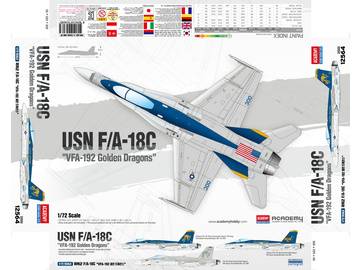 Academy McDonnell F/A-18C USN VFA-192 Golden Dragons (1:72) / AC-12564