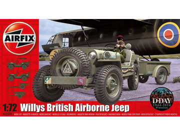 Airfix Willys Jeep, Trailer and 6PDR Gun (1:72) Airfix Willys Jeep, Trailer and 6PDR Gun (1:72) / AF-A02339