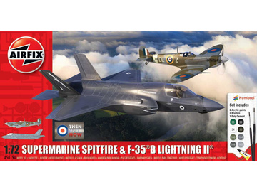 Airfix Spitfire Mk.Vc, F-35B Lightning II (1:72) (Giftset) Airfix Spitfire Mk.Vc, F-35B Lightning II (1:72) (Giftset) / AF-A50190