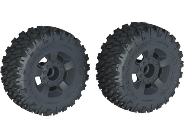 Arrma kolo s pneu dBoots Ragnarok MT, disk černý (2) / ARA-1383
