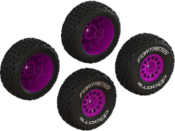 Arrma kolo s pneu dBoots Fortress, disk růžový (4): Grom / ARA-1570