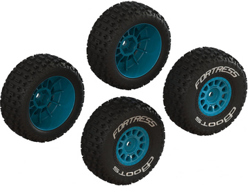 Arrma kolo s pneu dBoots Fortress, disk modrý (4): Grom / ARA-1571