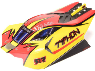 Arrma karosérie bezsponková Typhon 1:8, žlutá/červená Arrma karosérie bezsponková Typhon 1:8, žlutá/červená / ARA-2250
