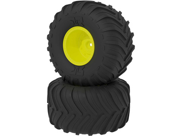 Arrma dBoots Chevron MT Tire Set, Glued, Yellow / ARA-2536