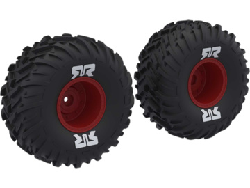 Arrma dBoots Cut Chevron MT Tire Set Glued, Red / ARA-2574