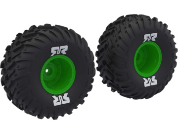 Arrma dBoots Cut Chevron MT Tire Set Glued, Green / ARA-2575
