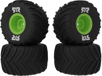 Arrma dBoots Chevron MT Tire Set Glued (Green) (2 Pairs) - GROM / ARA-2610