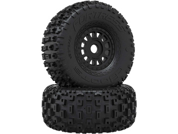 Arrma dBOOTS 'FORTRESS' Tire Set Glued, Black (2pcs) / ARA-4486