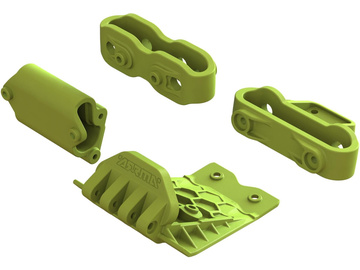 Arrma spodní lyžina, držák nárazníku, fluo žluté / ARA320773