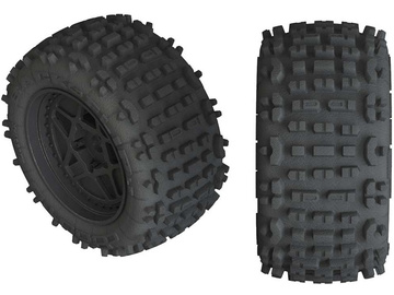 Arrma kolo s pneu Backflip 4S černá (2) / ARAC9468