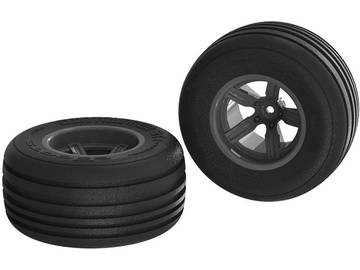 Arrma Dirt Runner ST Front Tire Set Glued Black / ARAC9624