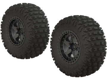 Arrma Fortress SC Tire Set Glued Blk Chrm (2) Arrma Fortress SC Tire Set Glued Blk Chrm (2) / ARAC9631