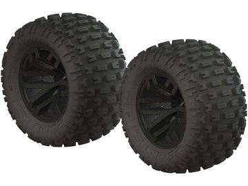 Arrma dBoots Fortress MT Tire Set Glued Blk (2) / ARAC9632