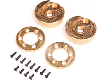 Axial kryt portálové nápravy se závažím, mosaz (122.4g/34.6g x 2), AF16P (pár): Gilamon AXP8 Axial kryt portálové nápravy se závažím, mosaz (122.4g/34.6g x 2), AF16P (pár): Gilamon AXP8 / AXI-2201