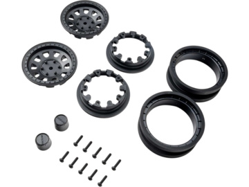 Axial disk 1.9 Raceline Daytona Beadlock, černý (2) / AXI-3872