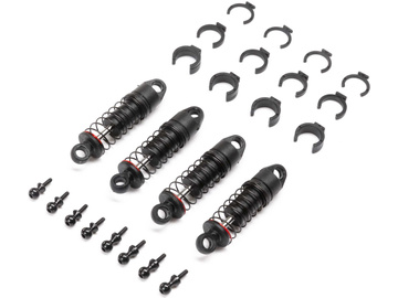 Axial Oil Shock Set 6mm, (.213 LBS/IN Red): SCX24 (4) / AXI203002