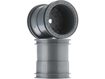 Axial 2.2 Monster Truck Wheels 63mm Silver (2) / AXIC1464