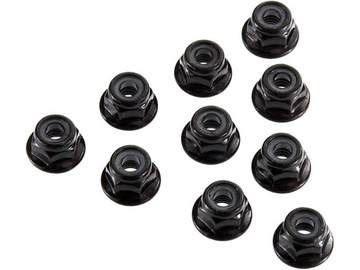 Axial Serrated Nylon Lock Nut Black 4mm (10) / AXIC3150
