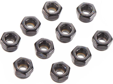 Axial Nylon Locking Hex Nut 4mm Black (10) / AXIC3151