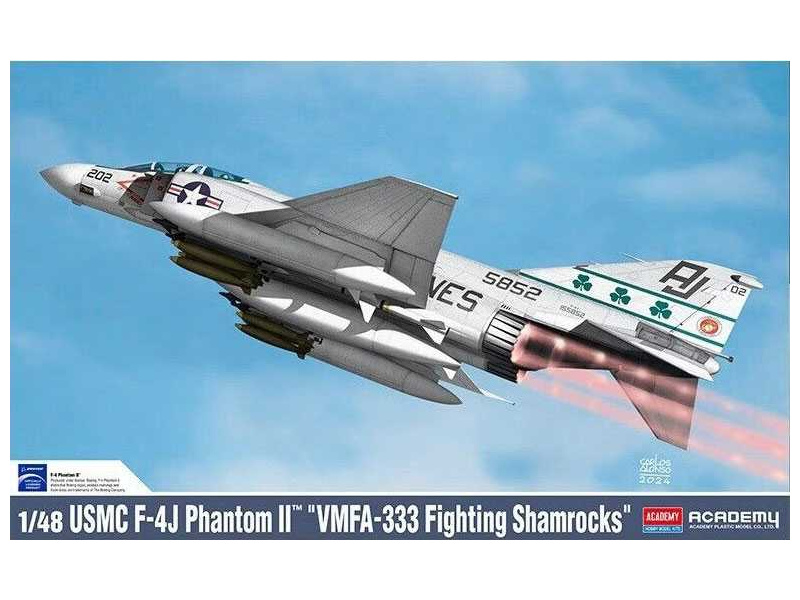 333 Ac Academy USMC F-4J Phantom II VMFA-333 Fighting Shamrocks (1:48) (AC ...
