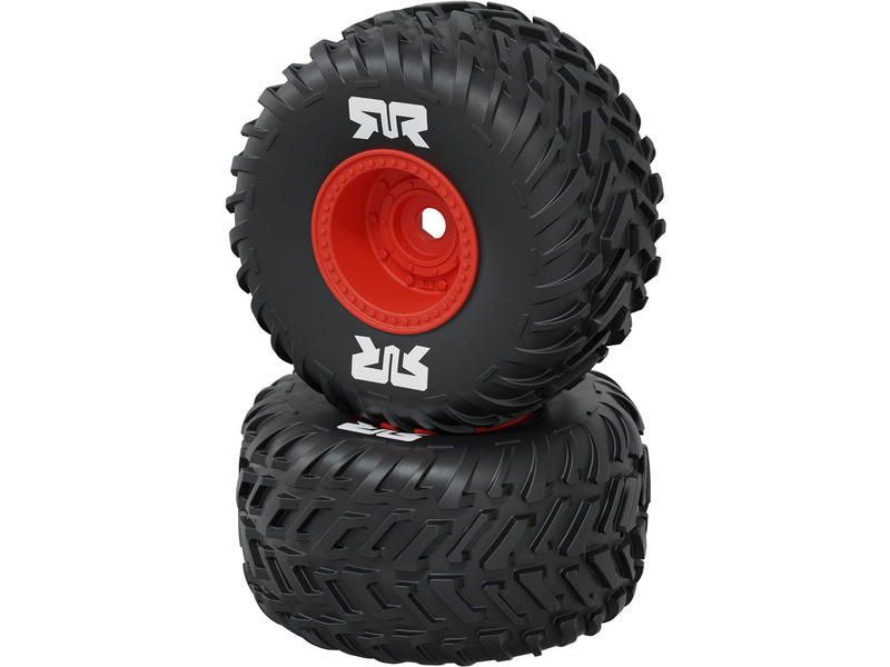 Arrma kolo s pneu dBoots Cut Chevron, Hex 16mm, disk červený (2)
