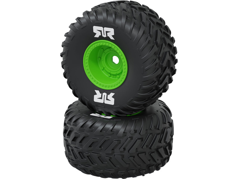 Arrma kolo s pneu dBoots Cut Chevron, Hex 16mm, disk zelený (2)