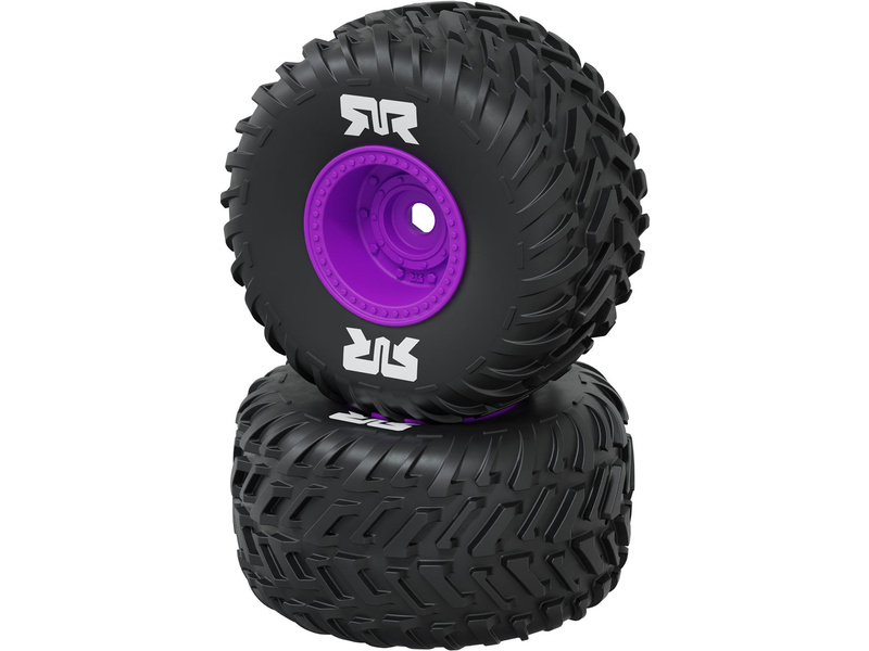 Arrma kolo s pneu dBoots Cut Chevron, Hex 16mm, disk fialový (2)