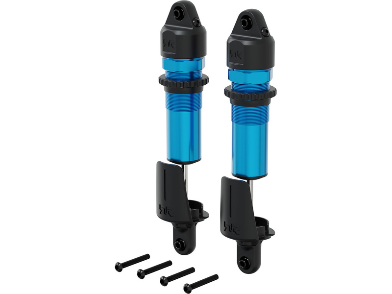 Arrma tlumič zadní kovový, 15mm, 153.5mm, píst 4x1.9mm, olej 1300 cSt, modrý (2)