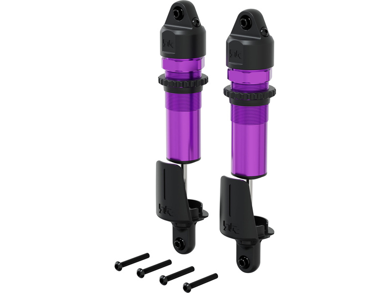 Arrma tlumič zadní kovový, 15mm, 153.5mm, píst 4x1.9mm, olej 1300 cSt, fialový (2)