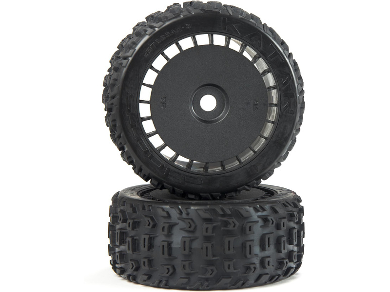 Arrma koleso s pneu dBoots Katar T Belted 6S, čierne (2) ARA550097