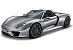 Bburago Plus Porsche 918 Spyder 1:24 stříbrná