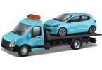 Bburago Car hauler with Renault Clio