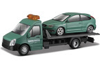 Bburago Car hauler with Ford Focus ST