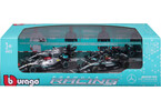 Bburago Mercedes-AMG F1 1:43 #44 Lewis Hamilton (dárkový set 4ks)