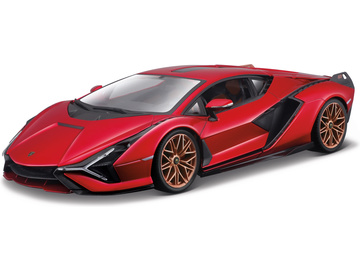 Bburago Lamborghini Sian FKP37 1:24 červená metalíza Bburago Lamborghini Sian FKP37 1:24 červená metalíza / BB18-21099R