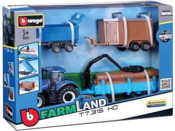 Bburago traktor s doplňky - dárkové balení (sada 6ks) Bburago traktor s doplňky - dárkové balení (sada 6ks) / BB18-31668