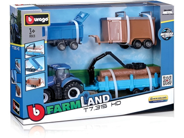 Bburago New Holland T7.315 s doplňky (dárkové balení) Bburago New Holland T7.315 s doplňky (dárkové balení) / BB18-31702